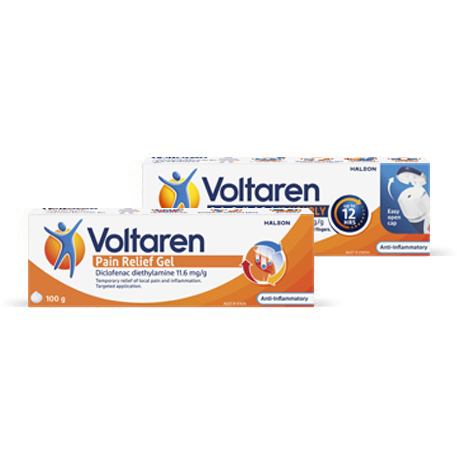 Voltaren 2.32% Diclofenac Gel for osteoarthritis pain relief product box